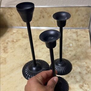 Black Metal Candle Holders